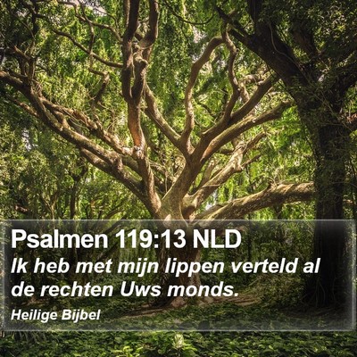 Psalmen 119:13 NLD Bible Verse Image