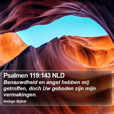 Psalmen 119:143 NLD Bible Verse Image