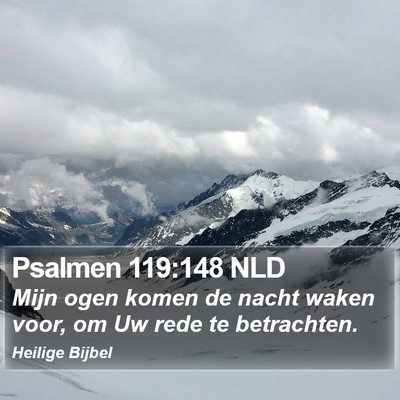 Psalmen 119:148 NLD Bible Verse Image