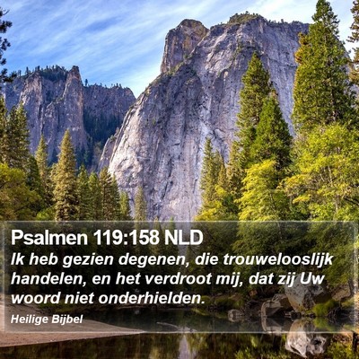 Psalmen 119:158 NLD Bible Verse Image