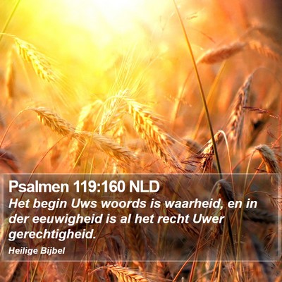 Psalmen 119:160 NLD Bible Verse Image