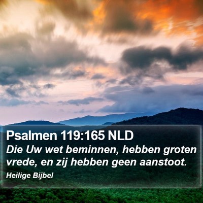 Psalmen 119:165 NLD Bible Verse Image