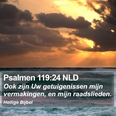 Psalmen 119:24 NLD Bible Verse Image