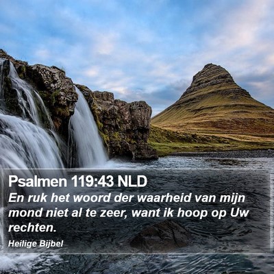 Psalmen 119:43 NLD Bible Verse Image