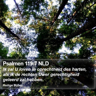 Psalmen 119:7 NLD Bible Verse Image