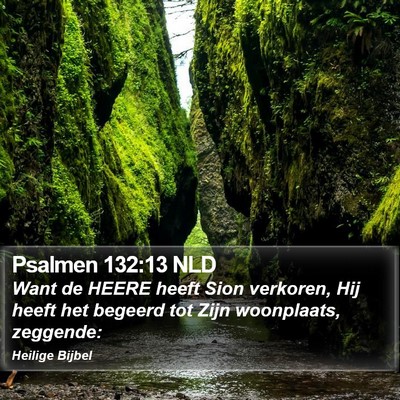 Psalmen 132:13 NLD Bible Verse Image