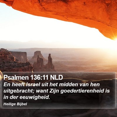 Psalmen 136:11 NLD Bible Verse Image