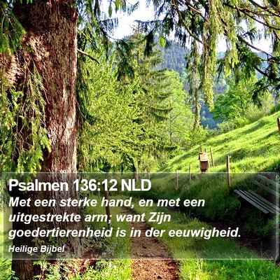 Psalmen 136:12 NLD Bible Verse Image