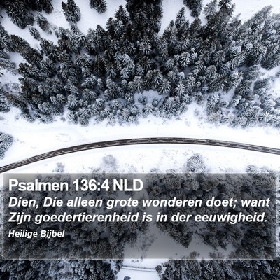 Psalmen 136:4 NLD Bible Verse Image