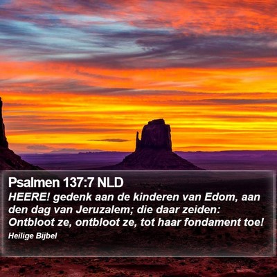 Psalmen 137:7 NLD Bible Verse Image