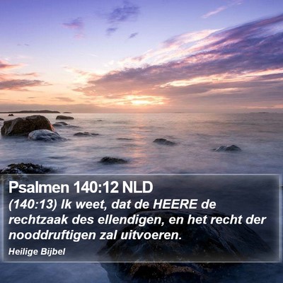 Psalmen 140:12 NLD Bible Verse Image