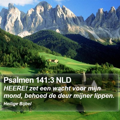 Psalmen 141:3 NLD Bible Verse Image