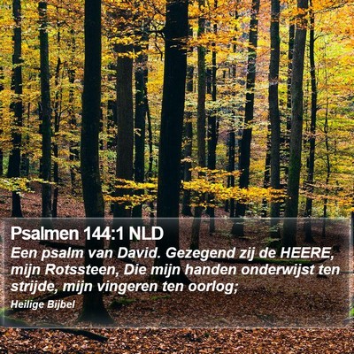Psalmen 144:1 NLD Bible Verse Image