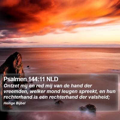 Psalmen 144:11 NLD Bible Verse Image