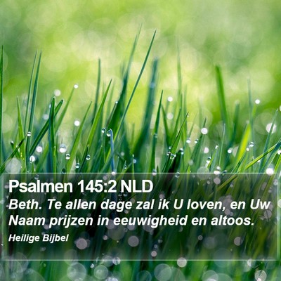 Psalmen 145:2 NLD Bible Verse Image