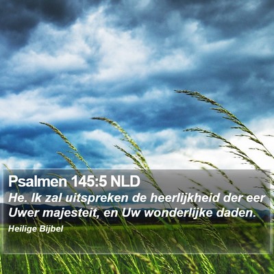 Psalmen 145:5 NLD Bible Verse Image