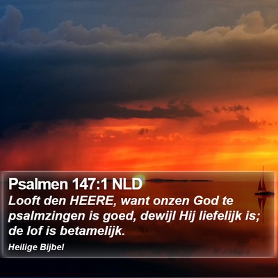 Psalmen 147:1 NLD Bible Verse Image