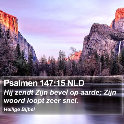 Psalmen 147:15 NLD Bible Verse Image