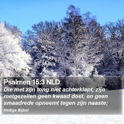 Psalmen 15:3 NLD Bible Verse Image