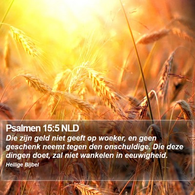 Psalmen 15:5 NLD Bible Verse Image