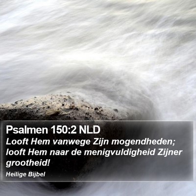Psalmen 150:2 NLD Bible Verse Image
