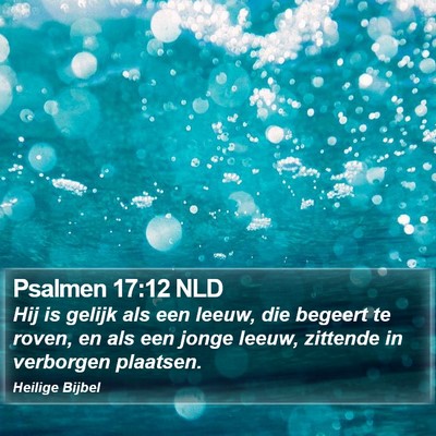 Psalmen 17:12 NLD Bible Verse Image