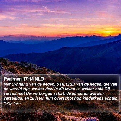Psalmen 17:14 NLD Bible Verse Image