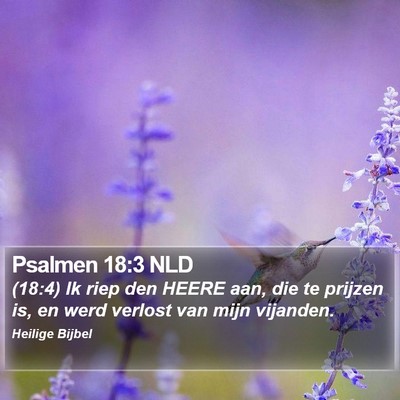 Psalmen 18:3 NLD Bible Verse Image