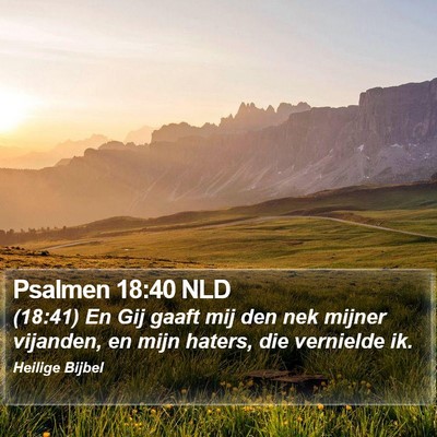Psalmen 18:40 NLD Bible Verse Image