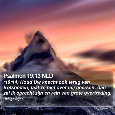 Psalmen 19:13 NLD Bible Verse Image
