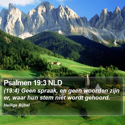 Psalmen 19:3 NLD Bible Verse Image