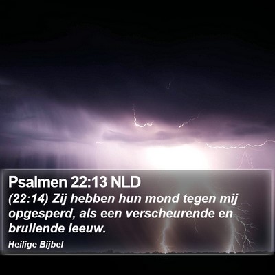 Psalmen 22:13 NLD Bible Verse Image