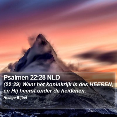 Psalmen 22:28 NLD Bible Verse Image