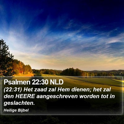 Psalmen 22:30 NLD Bible Verse Image