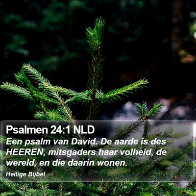 Psalmen 24:1 NLD Bible Verse Image