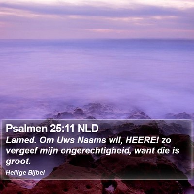 Psalmen 25:11 NLD Bible Verse Image