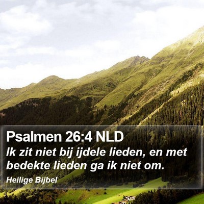Psalmen 26:4 NLD Bible Verse Image