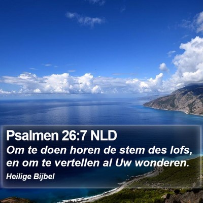 Psalmen 26:7 NLD Bible Verse Image