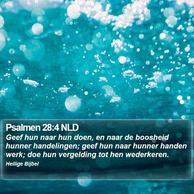 Psalmen 28:4 NLD Bible Verse Image