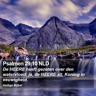 Psalmen 29:10 NLD Bible Verse Image