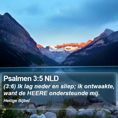Psalmen 3:5 NLD Bible Verse Image