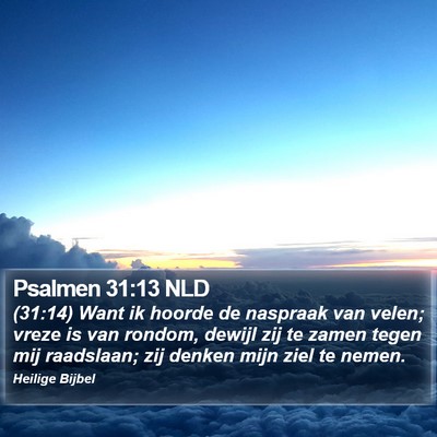 Psalmen 31:13 NLD Bible Verse Image