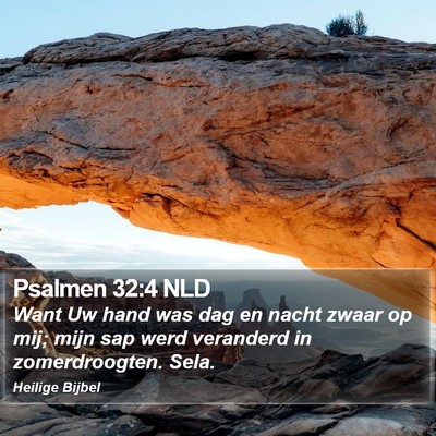 Psalmen 32:4 NLD Bible Verse Image