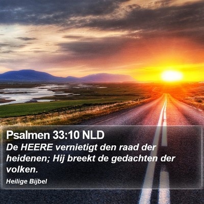 Psalmen 33:10 NLD Bible Verse Image