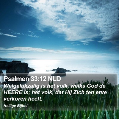 Psalmen 33:12 NLD Bible Verse Image