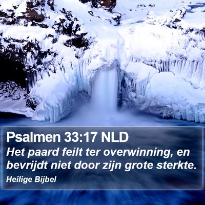 Psalmen 33:17 NLD Bible Verse Image