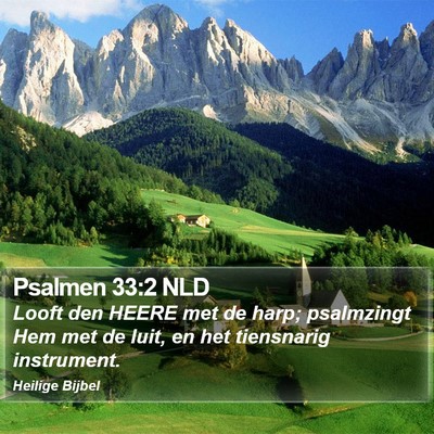 Psalmen 33:2 NLD Bible Verse Image