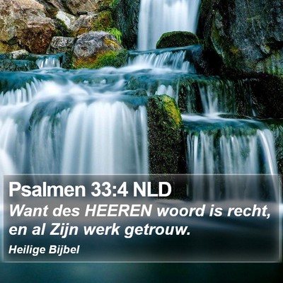 Psalmen 33:4 NLD Bible Verse Image