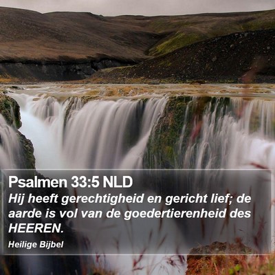 Psalmen 33:5 NLD Bible Verse Image
