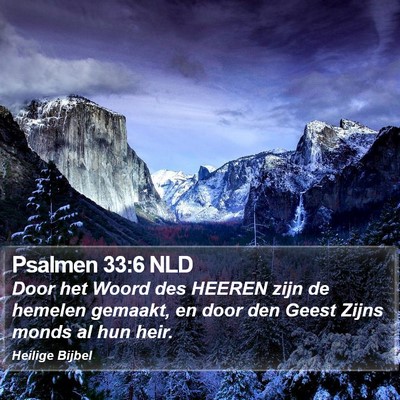 Psalmen 33:6 NLD Bible Verse Image